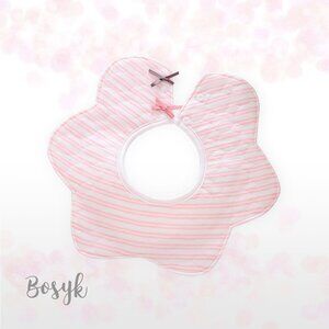 NEW - Flower Baby Girls Pink - 360 Rotate Baby Girl Bibs - Baby Girl Bibs Gifts